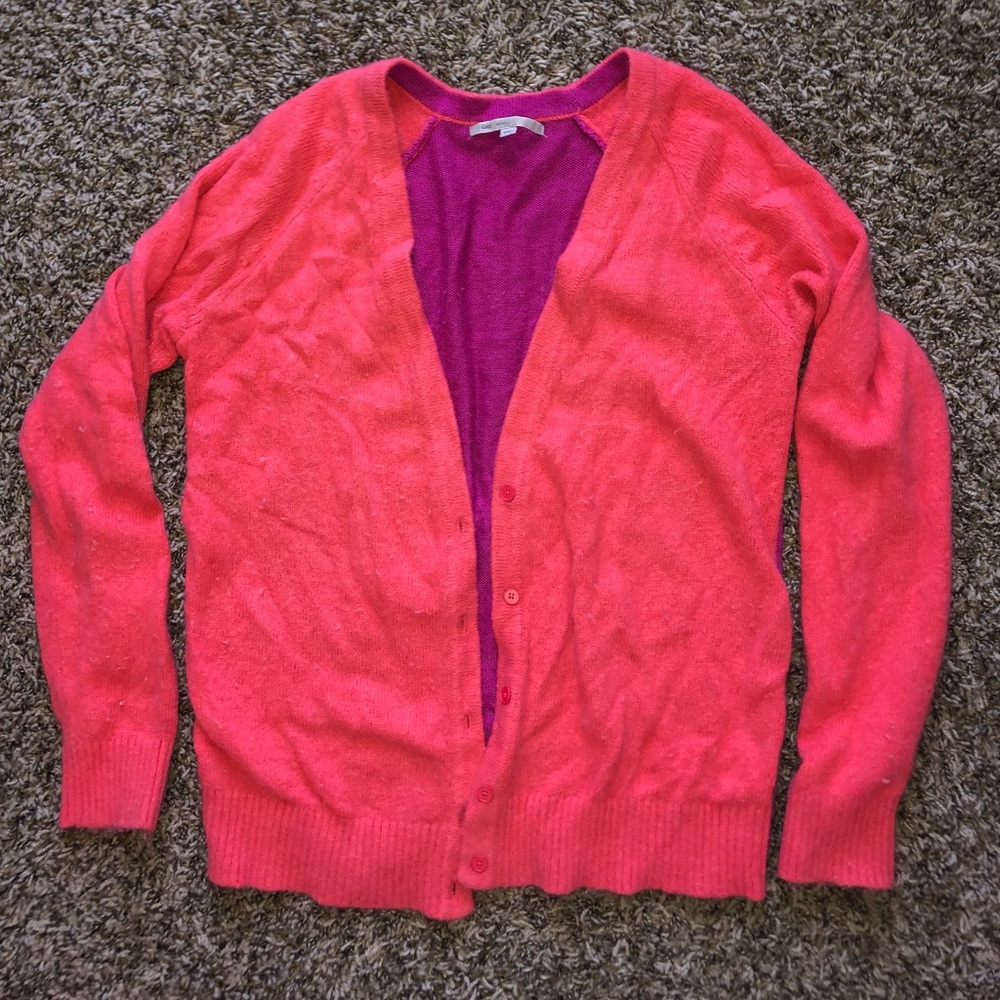 Color blocked Angora Gap cardigan
